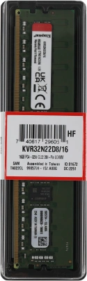 Память DDR4 16Gb 3200MHz Kingston KVR32N22D8/16 VALUERAM RTL PC4-25600 CL22 DIMM 288-pin 1.2В dual rank Ret