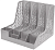 Лоток вертикальный Deli E9849 GREY 4отд. сборный для бумаг 325x320x275мм серый пластик пластиковый пакет