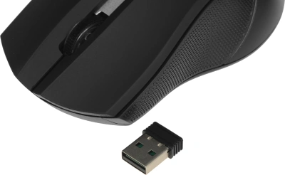Мышь Оклик 615MW черный/серебристый оптическая 1200dpi беспров. USB для ноутбука 3but (412860)