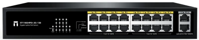 Коммутатор Netis ST118GHPDI-2G-130 (L2) 16x100Мбит/с 2x1Гбит/с 16PoE 130W неуправляемый