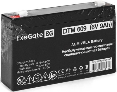 Батарея для ИБП Exegate EX294052 6В 9Ач