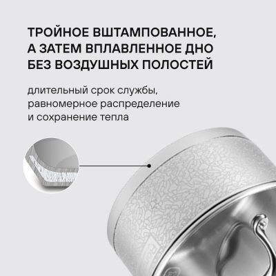 Ковш Rondell Vintage RDS-345 1.5л. d=16см (с крышкой) стальной
