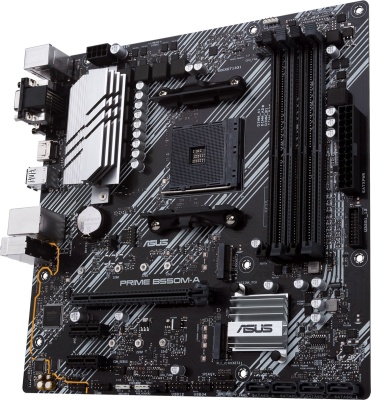 Материнская плата Asus PRIME B550M-A/CSM Soc-AM4 AMD B550 4xDDR4 mATX AC`97 8ch(7.1) GbLAN RAID+VGA+DVI+HDMI