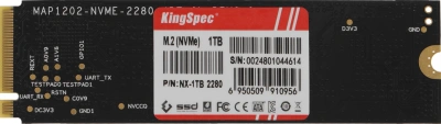 Накопитель SSD Kingspec PCIe 3.0 x4 1TB NX-1TB M.2 2280 0.9 DWPD