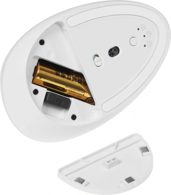 Мышь Logitech Lift белый оптическая 4000dpi silent беспров. BT/Radio USB для ноутбука 5but (910-006486)