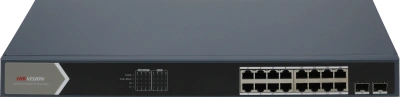 Коммутатор Hikvision DS-3E0518P-E/M(B) (L2) 16x1Гбит/с 2SFP 16PoE 125W неуправляемый