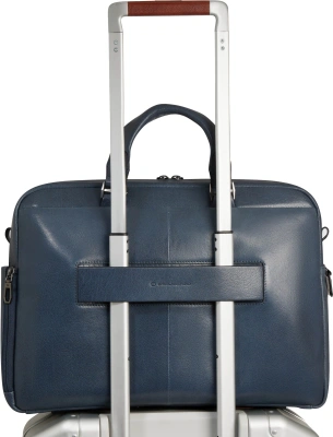 Деловая сумка мужская Piquadro Solm CA7025S141/AV с отделением для ноутбука 14" серая натур.кожа