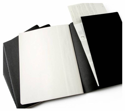 Блокнот Moleskine CAHIER JOURNAL QP322 XLarge 190х250мм обложка картон 120стр. клетка черный (3шт)