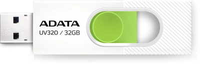 Флеш Диск A-Data 32GB UV320 AUV320-32G-RWHGN USB3.2 белый/зеленый