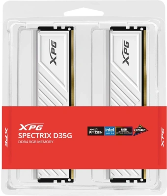 Память DDR4 2x8GB 3200MHz A-Data AX4U32008G16A-DTWHD35G XPG Spectrix D35G RGB RTL Gaming PC4-25600 CL16 DIMM UDIMM 288-pin 1.35В single rank с радиатором Ret