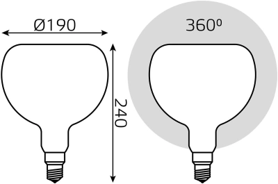 Лампа светодиодная Gauss Filament 1017802210-D 10Вт цок.:E27 груша 220B св.свеч.бел.нейт. (упак.:1шт)