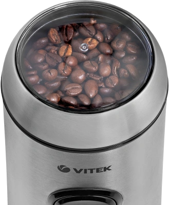 Кофемолка Vitek VT-7123 150Вт сист.помол.:ротац.нож вместим.:50гр стальной