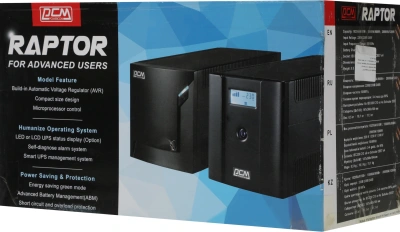 Источник бесперебойного питания Powercom Raptor RPT-1500AP LCD 900Вт 1500ВА черный