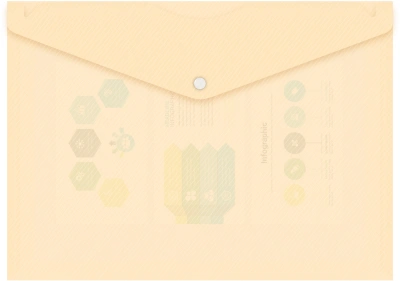 Конверт на кнопке Бюрократ DeLuxe DL801MILK/1 A4 пластик 0.18мм молочный