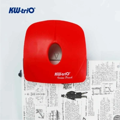 Дырокол Kw-Trio Vortex Medium 096P0 макс.:25лист. металл/пластик разные варианты цветов отв.:2 с линейкой