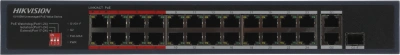 Коммутатор Hikvision DS-3E0326P-E/M(C) (L2) 25x100Мбит/с 1SFP 24PoE 230W неуправляемый