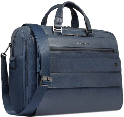 Деловая сумка мужская Piquadro Solm CA7025S141/AV с отделением для ноутбука 14" серая натур.кожа