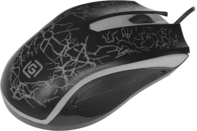 Мышь Оклик 395M SHADOW черный оптическая 1500dpi USB для ноутбука 3but (1102286)