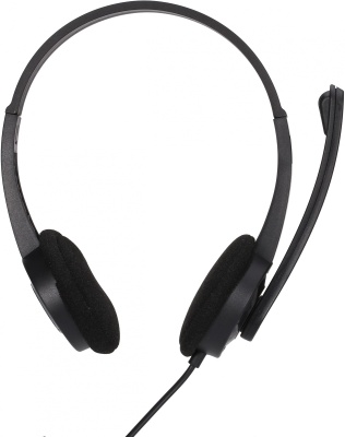 Наушники с микрофоном Оклик HS-M600 черный 1.8м накладные оголовье (1900372)