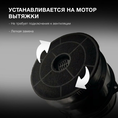 Комплект фильтров Hyundai HCF 02 черный (2шт.)