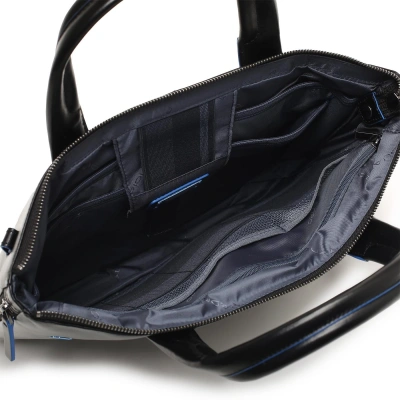 Деловая сумка Piquadro Blue Square CA6857B2/N с отделением для ноутбука черная натур.кожа