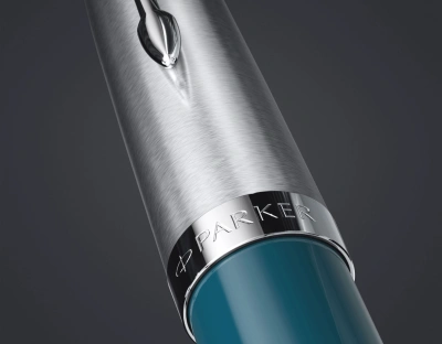 Ручка перьев. Parker 51 Core (2123506) Teal Blue CT F сталь нержавеющая подар.кор.