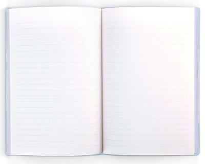 Блокнот Deli EN140LBLUE A5 210х143мм искусст. кожа 96л линейка мягкая обложка голубой