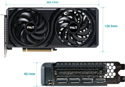 Видеокарта Palit PCI-E 5.0 PA-RTX5060 INFINITY 2 OC NVIDIA GeForce RTX 5060 8Gb 128bit GDDR7 2280/28000 HDMIx1 DPx3 HDCP Ret