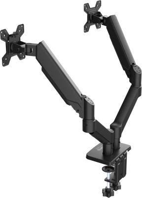 Кронштейн для мониторов ЖК Buro BU-M12 черный 17"-32" макс.10кг крепление к столешнице поворот и наклон