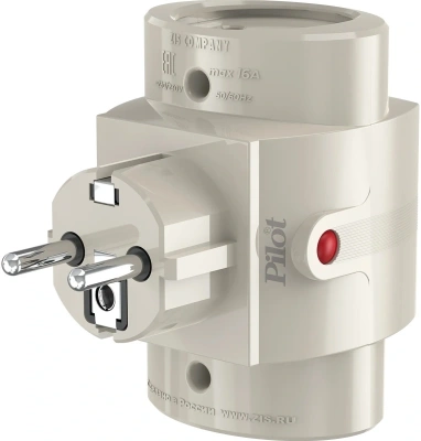 Сетевой разветвитель Pilot TR (3 розетки) белый (коробка)