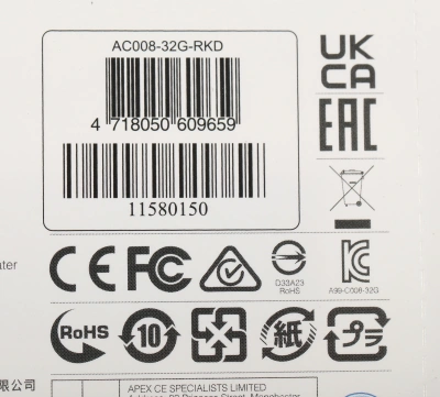 Флеш Диск A-Data 32Gb Classic C008 AC008-32G-RKD USB2.0 красный/черный