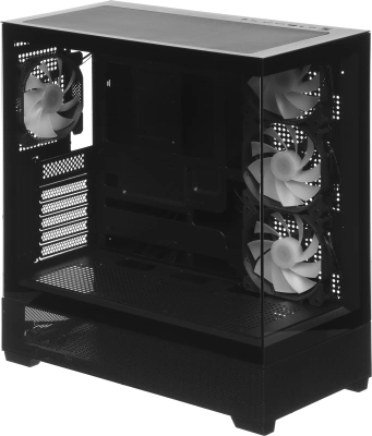 Корпус Accord ACC-ZA11B AR черный без БП ATX 3x120mm 1xUSB2.0 2xUSB3.0 audio bott PSU