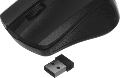 Мышь Оклик 485MW черный оптическая 1600dpi беспров. USB для ноутбука 3but (997819)
