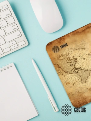 Коврик для мыши Cactus Vintage map 250x200x3мм (CS-MP-D10S)