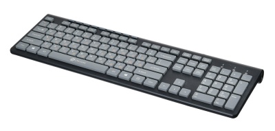 Клавиатура Оклик 480M черный/серый USB slim Multimedia (1067199) кабель 1.5м