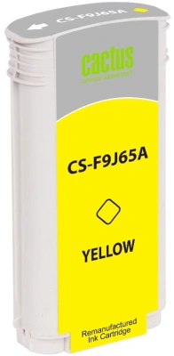 Картридж струйный Cactus CS-F9J65A 728XL желтый (130мл) для HP DJ T730/T830 с чипом