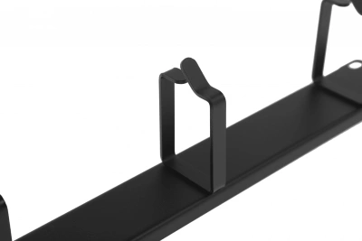 Кабельный органайзер горизонтальный ЦМО ГКО-4.62-9005 односторонний кольца 1U шир.:19" глуб.:85мм