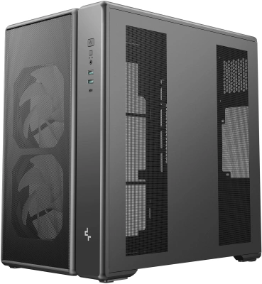 Корпус Deepcool CG590 MESH 2F черный без БП ATX 11x120mm 2xUSB3.0 audio bott PSU