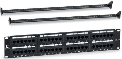Патч-панель Cabeus PL-48-CAT.5E-DUAL 19" 1U 48xRJ45 кат.5E UTP