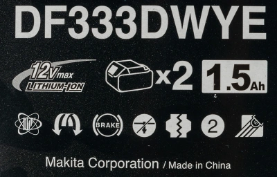 Дрель-шуруповерт Makita DF333DWYE аккум. патрон:быстрозажимной (кейс в комплекте)