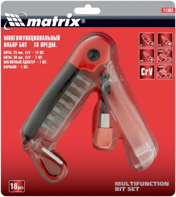 Набор бит Matrix 11383 универсал. (18пред.) для шуруповертов
