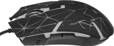 Мышь Оклик 701G черный оптическая 3600dpi USB для ноутбука 6but (1884623)