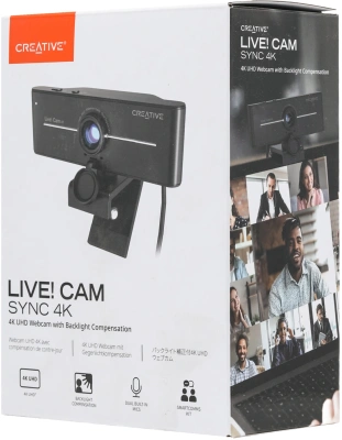 Камера Web Creative Live! Cam 4K VF0990 черный 8Mpix (3840x2160) USB2.0 с микрофоном (73VF099000000)