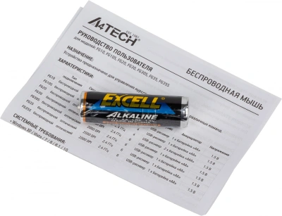 Мышь A4Tech Fstyler FG10S черный/серый оптическая 2000dpi silent беспров. USB для ноутбука 4but (FG10S GREY)