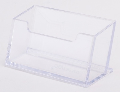 Подставка Deli E7623 для визиток 100х38х82мм прозрачный