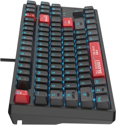 Клавиатура A4Tech AT87 черный/красный USB for gamer LED кабель 1.8м