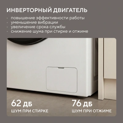 Стиральная машина Hyundai WME7210 класс: A+++ загр.фронтальная макс.:7кг белый инвертор