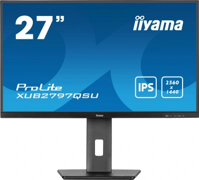 Монитор Iiyama 27" ProLite XUB2797QSU-B2 черный IPS LED 16:9 HDMI M/M матовая HAS Piv 300cd 178гр/178гр 2560x1440 100Hz DP 2K USB 5.7кг