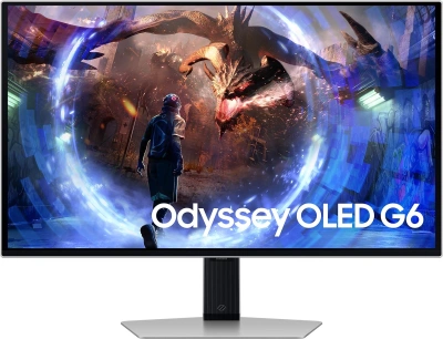 Монитор Samsung 27" Odyssey G6 S27DG600SIXCI черный OLED LED 1ms 16:9 HDMI матовая HAS Piv 250cd 178гр/178гр 2560x1440 360Hz FreeSync Premium Pro DP 2K USB 6.9кг