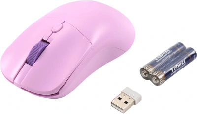Мышь Acer OMR501 фиолетовый оптическая 1600dpi silent беспров. USB 4but (ZL.MCE11.017)